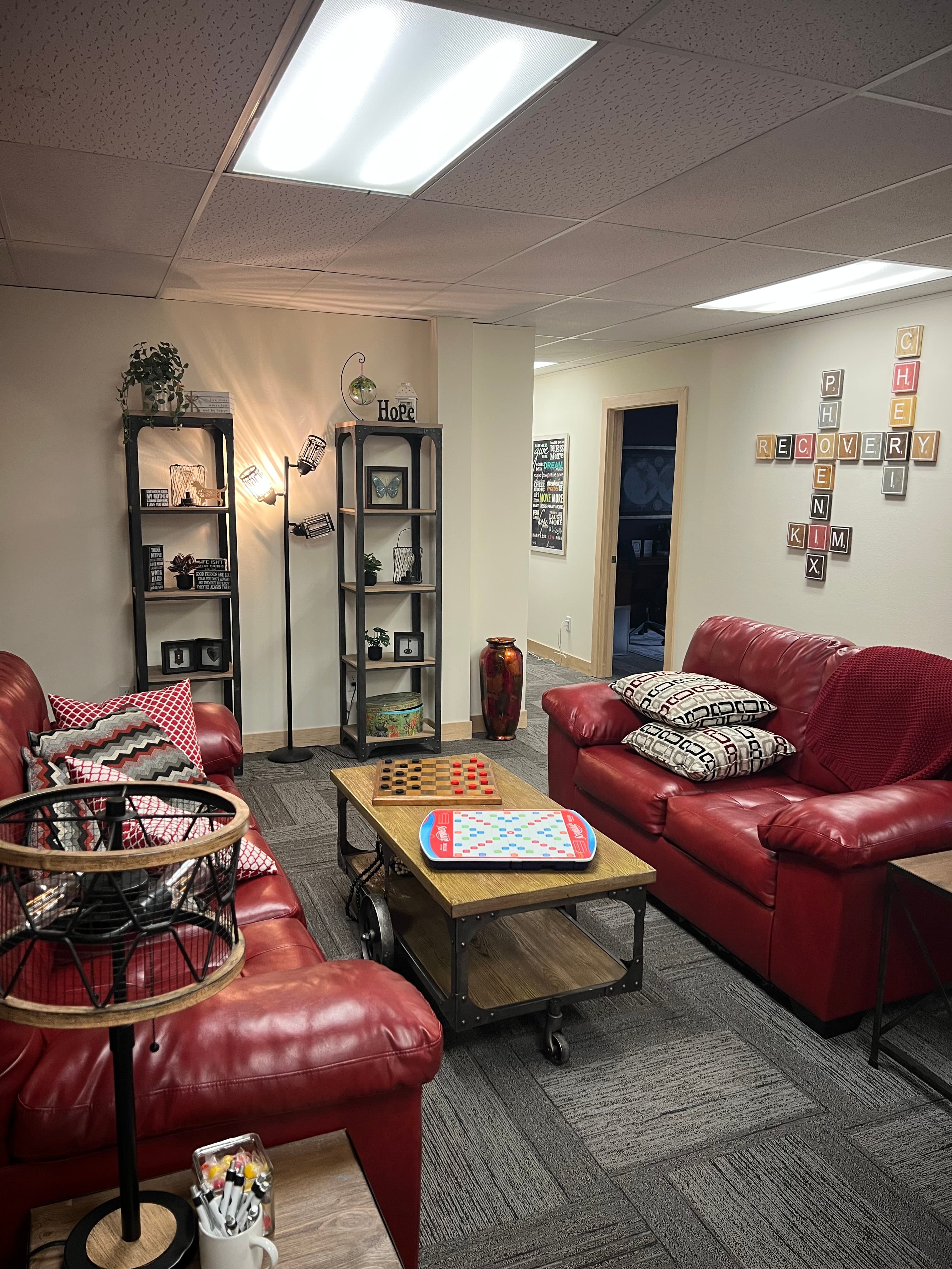 Comfortable therapy room at Phoenix Recovery